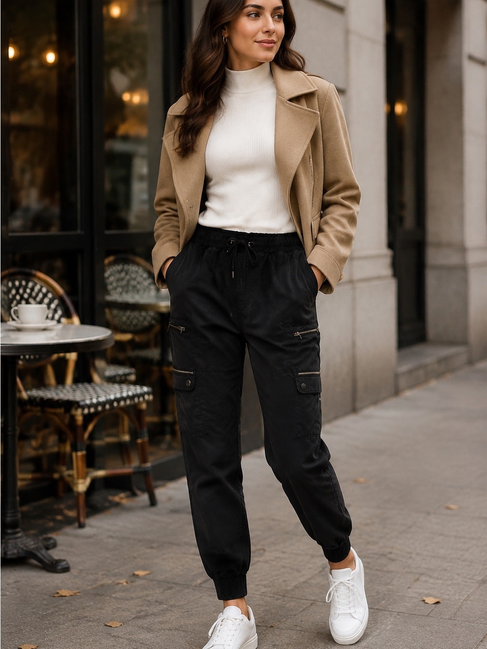 Banana Republic Black Cargo Jogger Pants